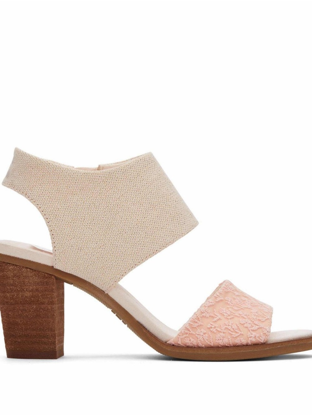 Toms Two-Tone Majorca Metallic Dusty Peach Cutout Sandal